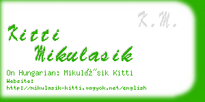 kitti mikulasik business card